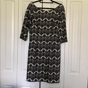 Lilly Pulitzer Dress, Size L, EUC. Black & white